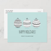 クリスマス オーナメント ホリデー ポストカード (正面/裏面)