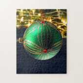 クリスマス オーナメント ライト ボケ ジグソーパズル (縦)