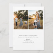 クリスマス オーナメント ライン アート フォト 招待状 (裏面)