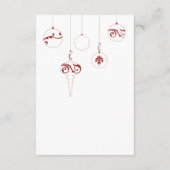 クリスマス オーナメント 冬の赤 エンクロージャーカード (裏面)