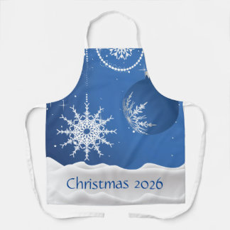 クリスマス オーナメント 雪の結晶 2026 名前入り エプロン