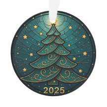 クリスマス オーナメント 2025 ステンドグラス風 エフェクト 2