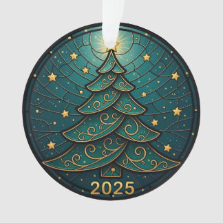 クリスマス オーナメント 2025 ステンドグラス風 エフェクト 2