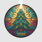 クリスマス オーナメント 2025 擬似ステンドグラス 効果 1 (裏面)