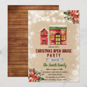 クリスマス・オープンハウスへの招待 招待状 (正面/裏面)