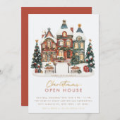 クリスマス・オープンハウス　クリスマスの休暇　ご招待 招待状 (正面/裏面)