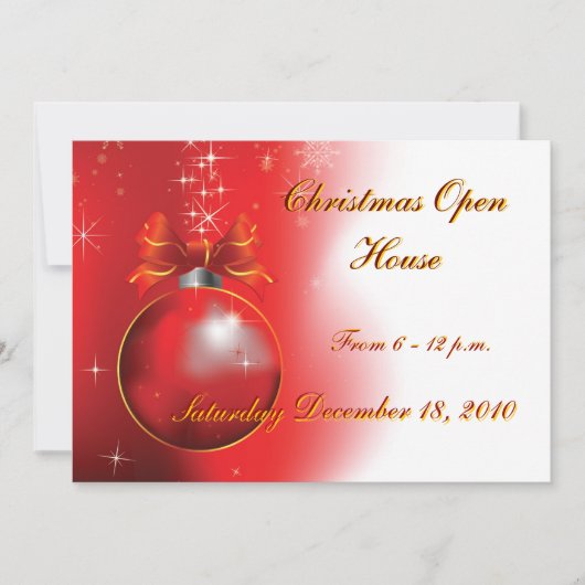 クリスマス・オープンハウス　午後6時から12時まで、F... 招待状 (正面)