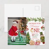 クリスマス・オー・ホワット・ファン・ファースト・バースデー ポストカード (正面/裏面)