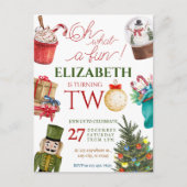 クリスマス・オー・ホワット・ファン 2歳の誕生日 ポストカード (正面)