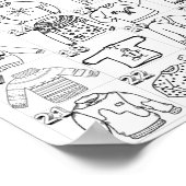 クリスマス・カウントダウン・ぬりえ・アドベントカレンダー ポスター (角)