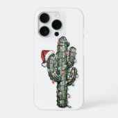 クリスマス・カクタス+ライト iPhoneケース (裏面)