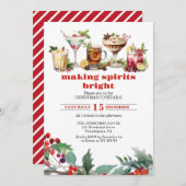 クリスマス・カクテルパーティースピリッツの輝き 招待状 (正面/裏面)