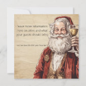 クリスマス&カクテル サンタさんとのパーティ 招待状 (裏面)