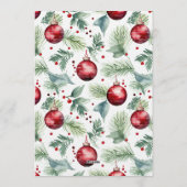 クリスマス カクテル パーティーのお祭り 招待状 (裏面)