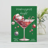 クリスマス カクテル パーティーのお祭り 招待状 (スタンド正面)