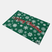 クリスマス カスタマイズ可能 スノーフレーク 玄関マット (アングル)