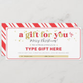 クリスマス カスタム ギフト バウチャー 証明書 テンプレート (正面/裏面)