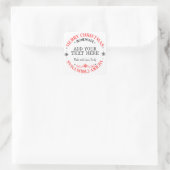 クリスマス カスタム テキスト追加 ホームメイド スクエアシール (バッグ)