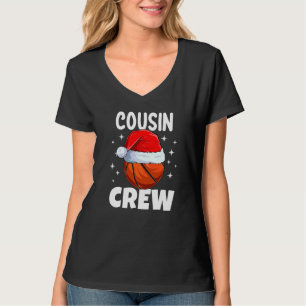 クリスマス+カズン+クルー バスケットボール パジャマ ファミリー Xmas Tシャツ