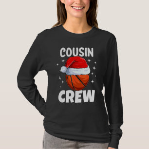 クリスマス+カズン+クルー バスケットボール パジャマ ファミリー Xmas Tシャツ