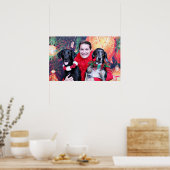 クリスマス – カタホラブリタとラブラドールクーパー ポスター (キッチン)