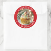 クリスマス カップケーキ パーソナライズ フード ラベル (バッグ)