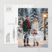 クリスマス+カップル+写真+ポストカード シーズンポストカード (正面/裏面)