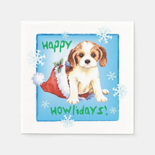 クリスマス・カバリエ スタンダードカクテルナプキン (正面)