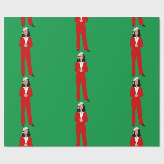 クリスマス・カマラハリスサンタクロース ラッピングペーパー (フラット)