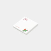 クリスマス,カメ,サンタ帽子,プレゼント-名入れ ポストイット (アングル)