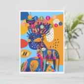 クリスマス カラフル アブストラクト トナカイ オーダーメイド (スタンド正面)