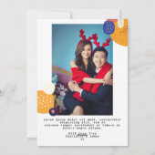 クリスマス カラフル アブストラクト トナカイ オーダーメイド (裏面)