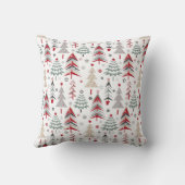 クリスマス,カラフル,クリスマスツリー,赤,緑 クッション (裏面)