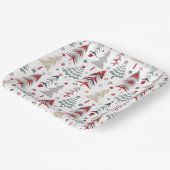 クリスマス，カラフル，クリスマスツリー，赤，緑 ペーパープレート (傾斜あり)