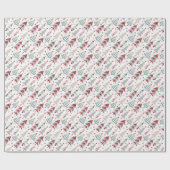 クリスマス，カラフル，クリスマスツリー，赤，緑 ラッピングペーパー (フラット)