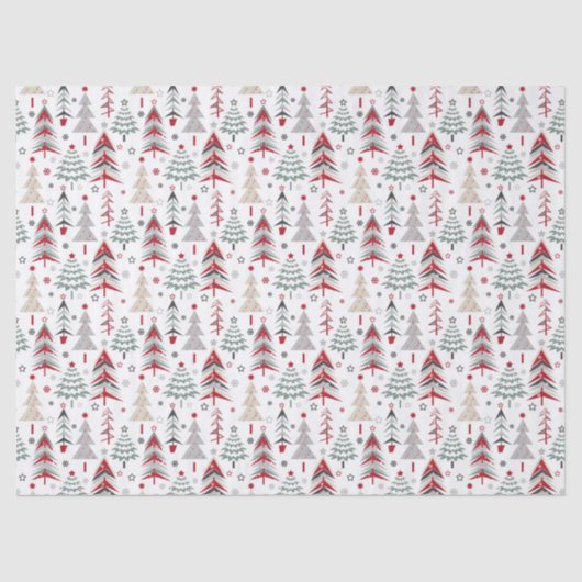 クリスマス，カラフル，クリスマスツリー，赤，緑 薄葉紙 (正面)