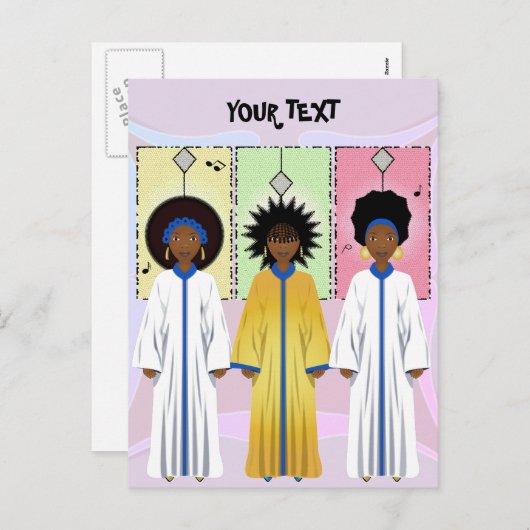 クリスマス・カロラーズ聖歌隊を賞賛 シーズンポストカード (正面/裏面)