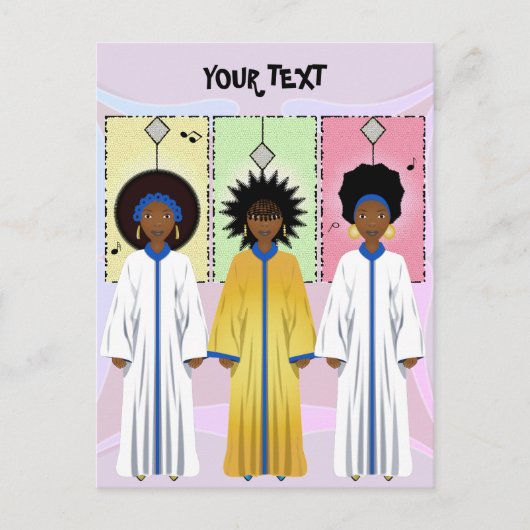 クリスマス・カロラーズ聖歌隊を賞賛 シーズンポストカード (正面)