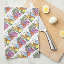 クリスマス・カロラー キッチンタオル