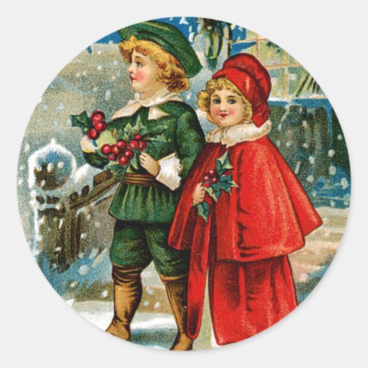 クリスマス・カロラー ラウンドシール (正面)