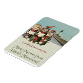 クリスマス・カロリング猫ダルース・ミネソタ マグネット (左側)