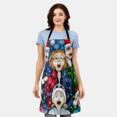 クリスマス・カロリング エプロン (着用した状態)