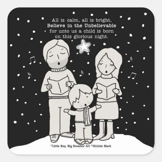 クリスマス・カロリング スクエアシール (正面)