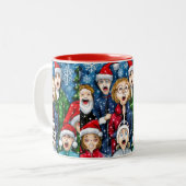 クリスマス・カロリング ツートーンマグカップ (正面左)