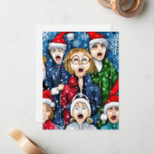 クリスマス・カロリング ノートカード (正面/裏面インサイチュ)