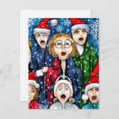 クリスマス・カロリング ノートカード (正面/裏面)