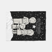 クリスマス・カロリング フリースブランケット (正面(横))