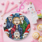 クリスマス・カロリング ペーパープレート (パーティー)