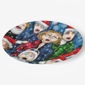 クリスマス・カロリング ペーパープレート (アングル)