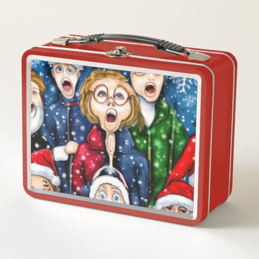 クリスマス・カロリング メタルランチボックス (正面)